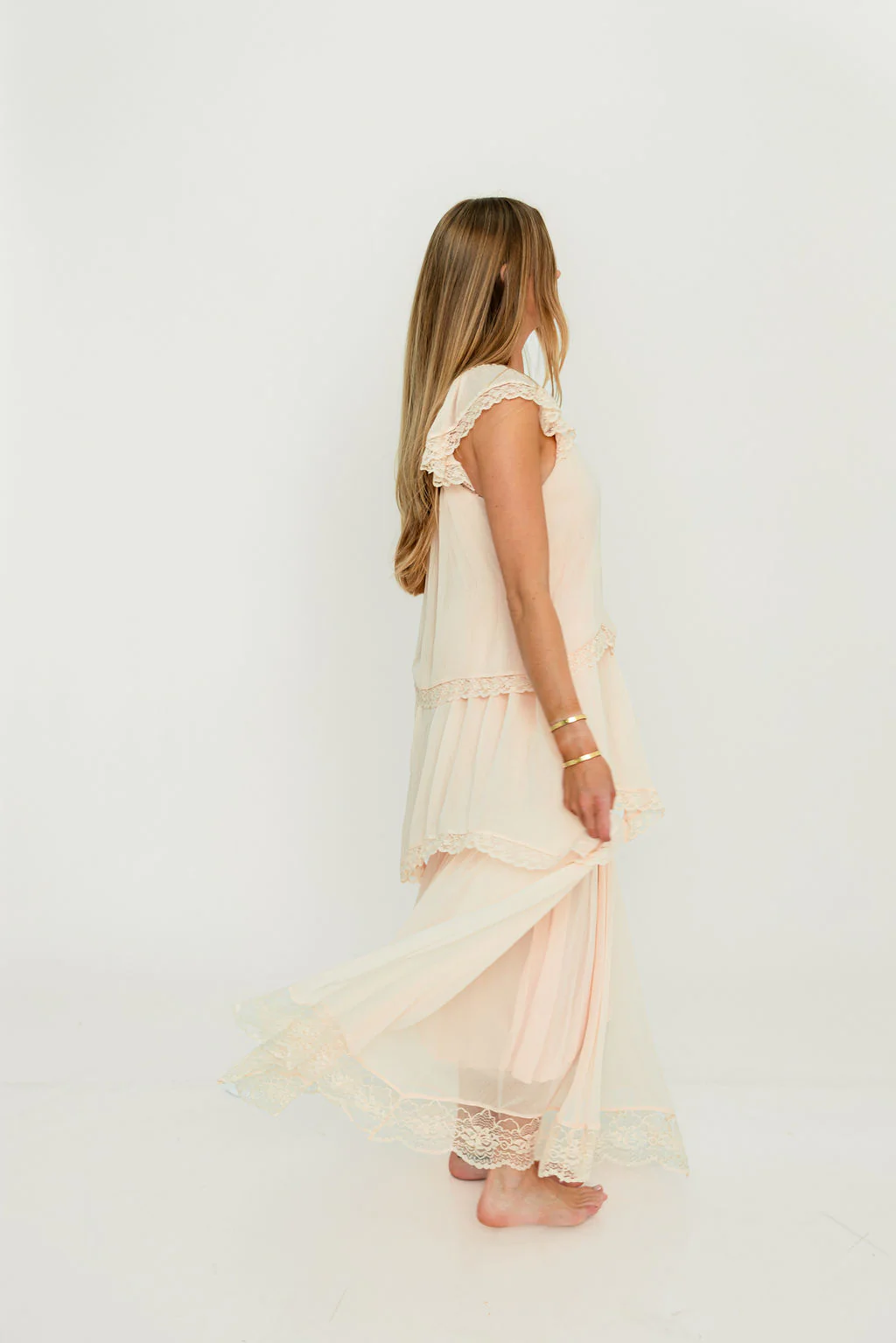 Nicola Maxi Dress in Pale Pink - Image 14