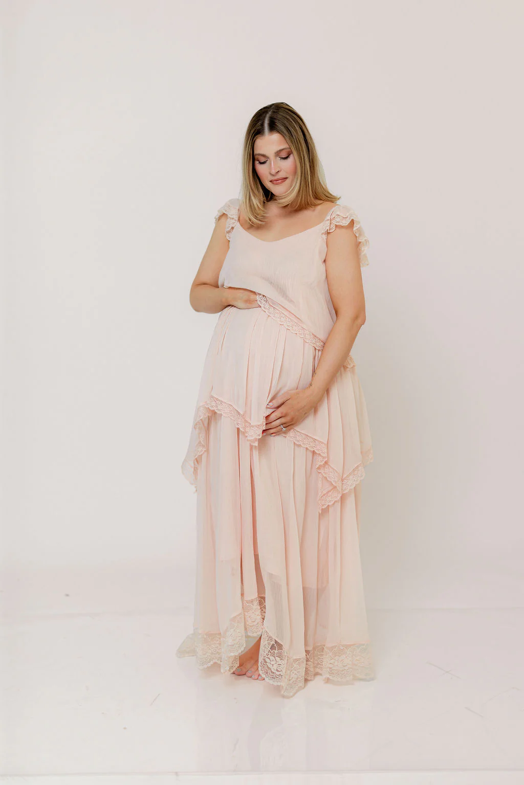 Nicola Maxi Dress in Pale Pink - Image 21