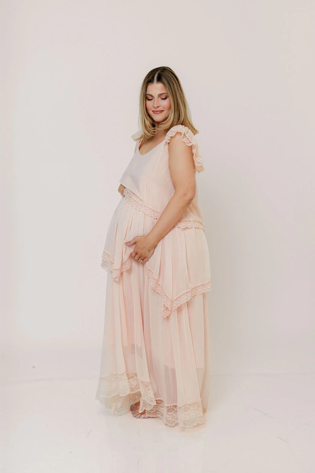 Nicola Maxi Dress in Pale Pink - Image 22