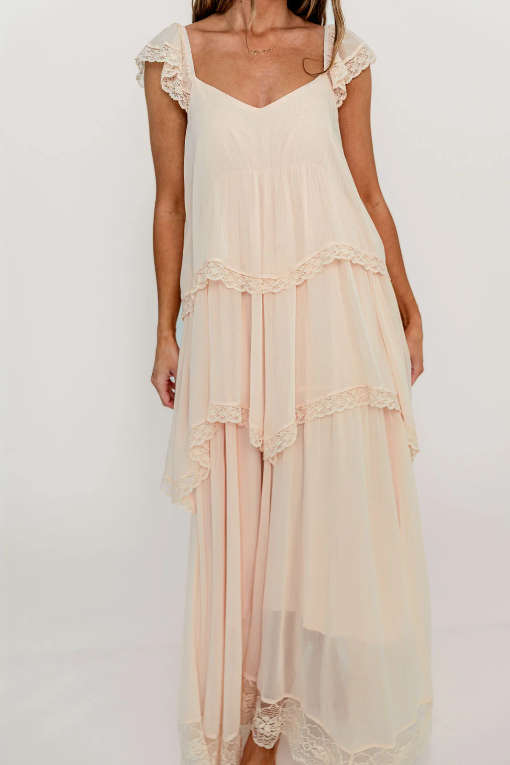 Nicola Maxi Dress in Pale Pink - Image 3