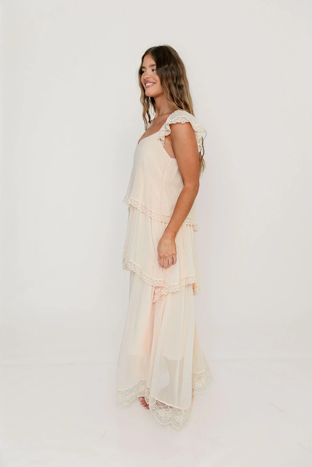 Nicola Maxi Dress in Pale Pink - Image 4