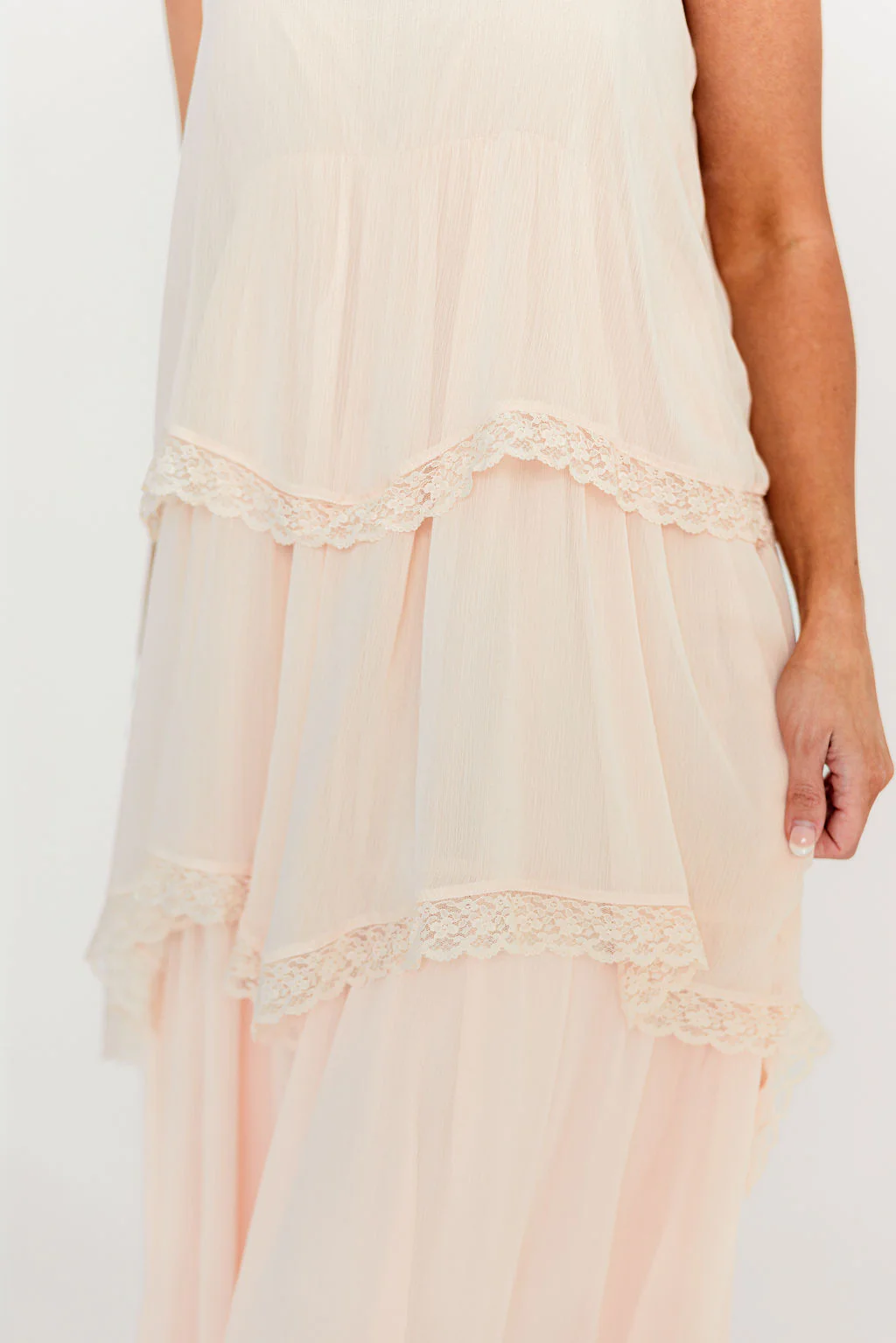 Nicola Maxi Dress in Pale Pink - Image 9