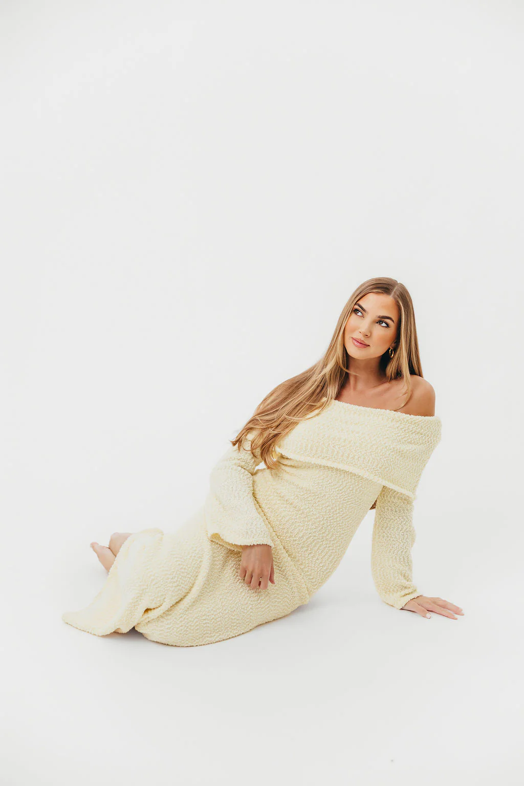 Nora Knit Maxi Dress in Butter Yellow - Bump Friendly - Image 12
