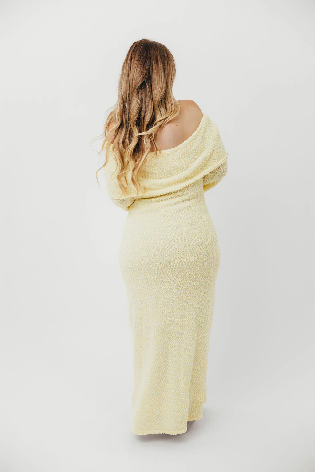 Nora Knit Maxi Dress in Butter Yellow - Bump Friendly - Image 16