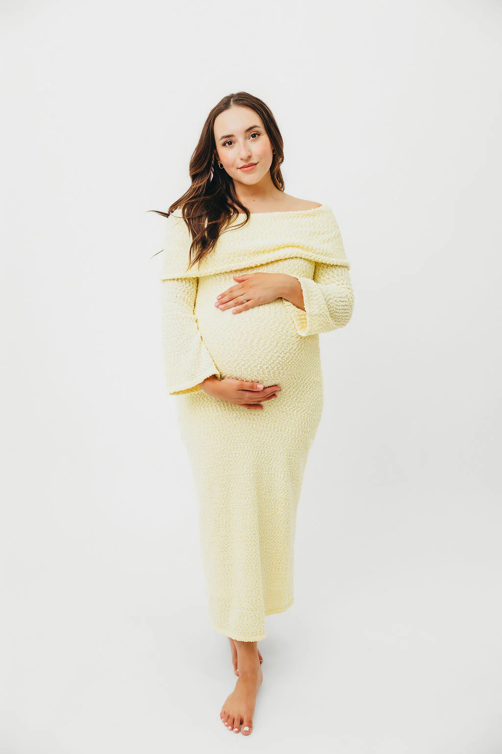 Nora Knit Maxi Dress in Butter Yellow - Bump Friendly - Image 19