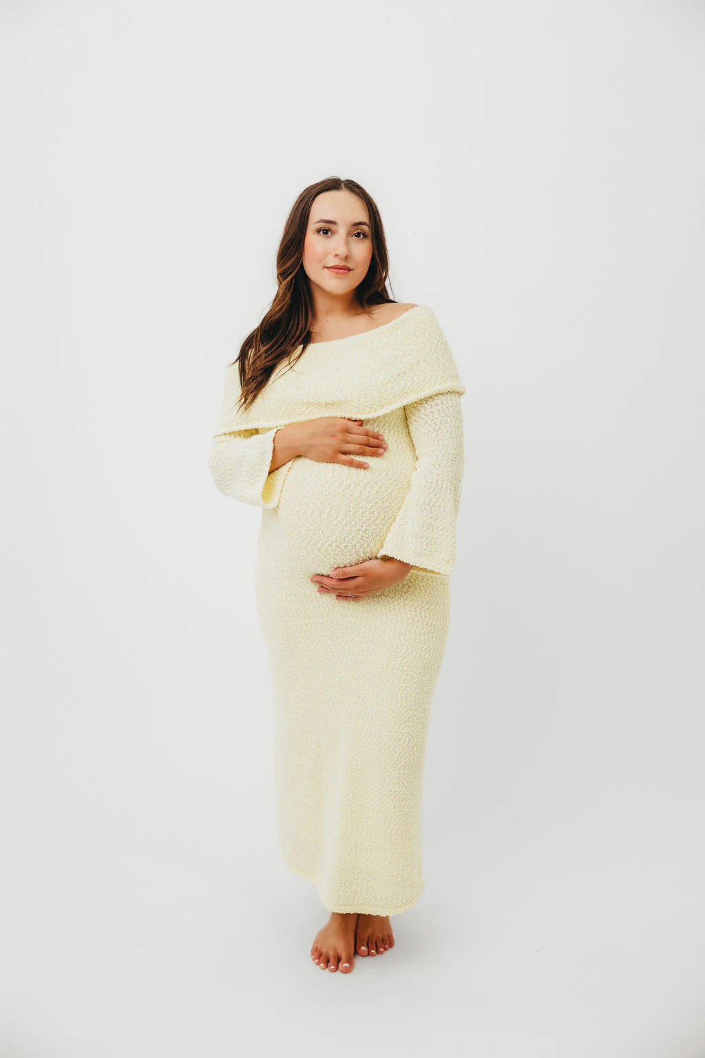 Nora Knit Maxi Dress in Butter Yellow - Bump Friendly - Image 21