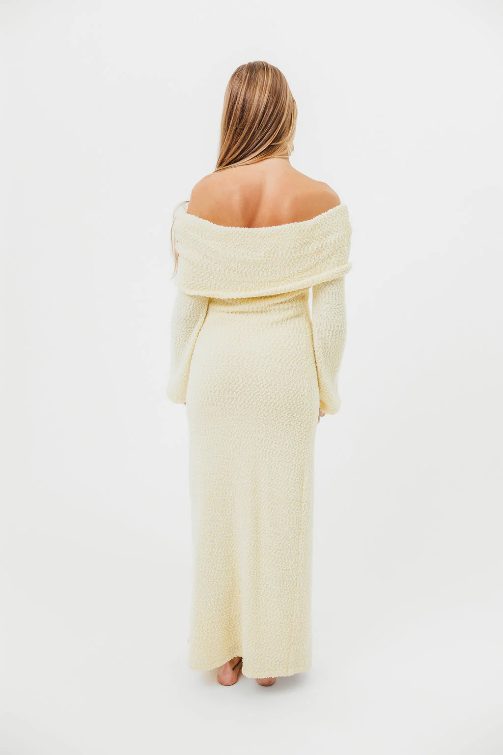 Nora Knit Maxi Dress in Butter Yellow - Bump Friendly - Image 6