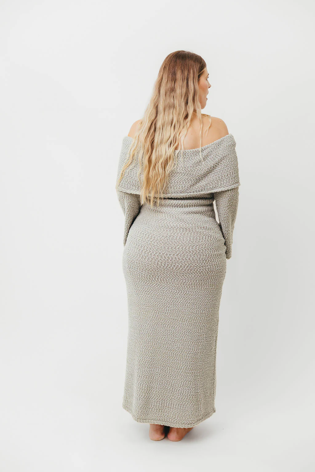 Nora Knit Maxi Dress in Dusty Sage - Bump Friendly - Image 12