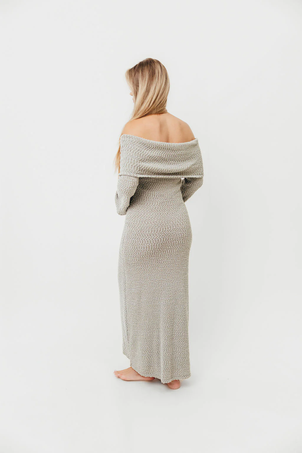 Nora Knit Maxi Dress in Dusty Sage - Bump Friendly - Image 14