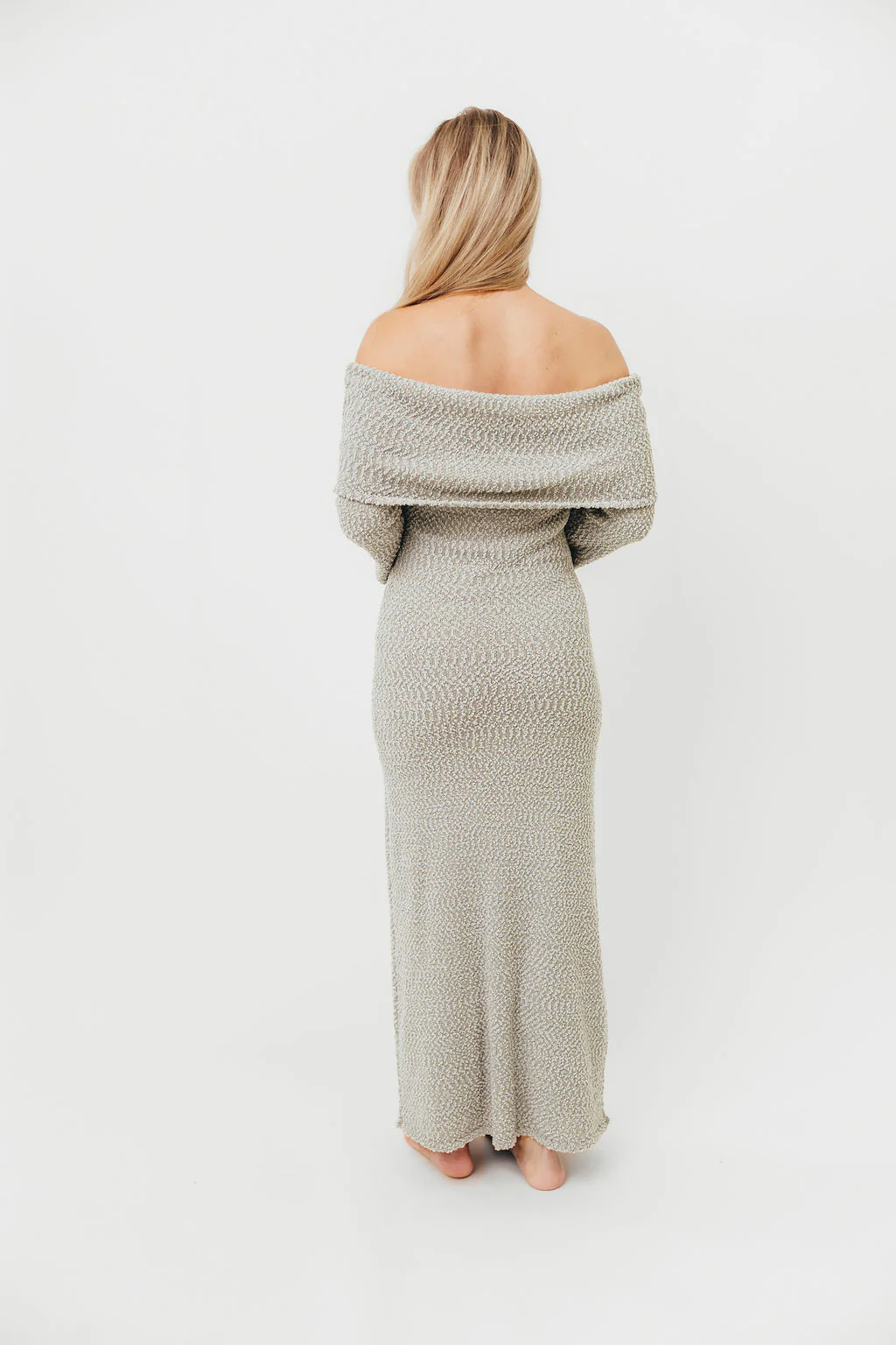 Nora Knit Maxi Dress in Dusty Sage - Bump Friendly - Image 15