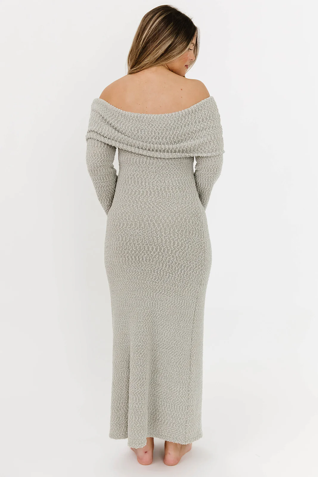 Nora Knit Maxi Dress in Dusty Sage - Bump Friendly - Image 18