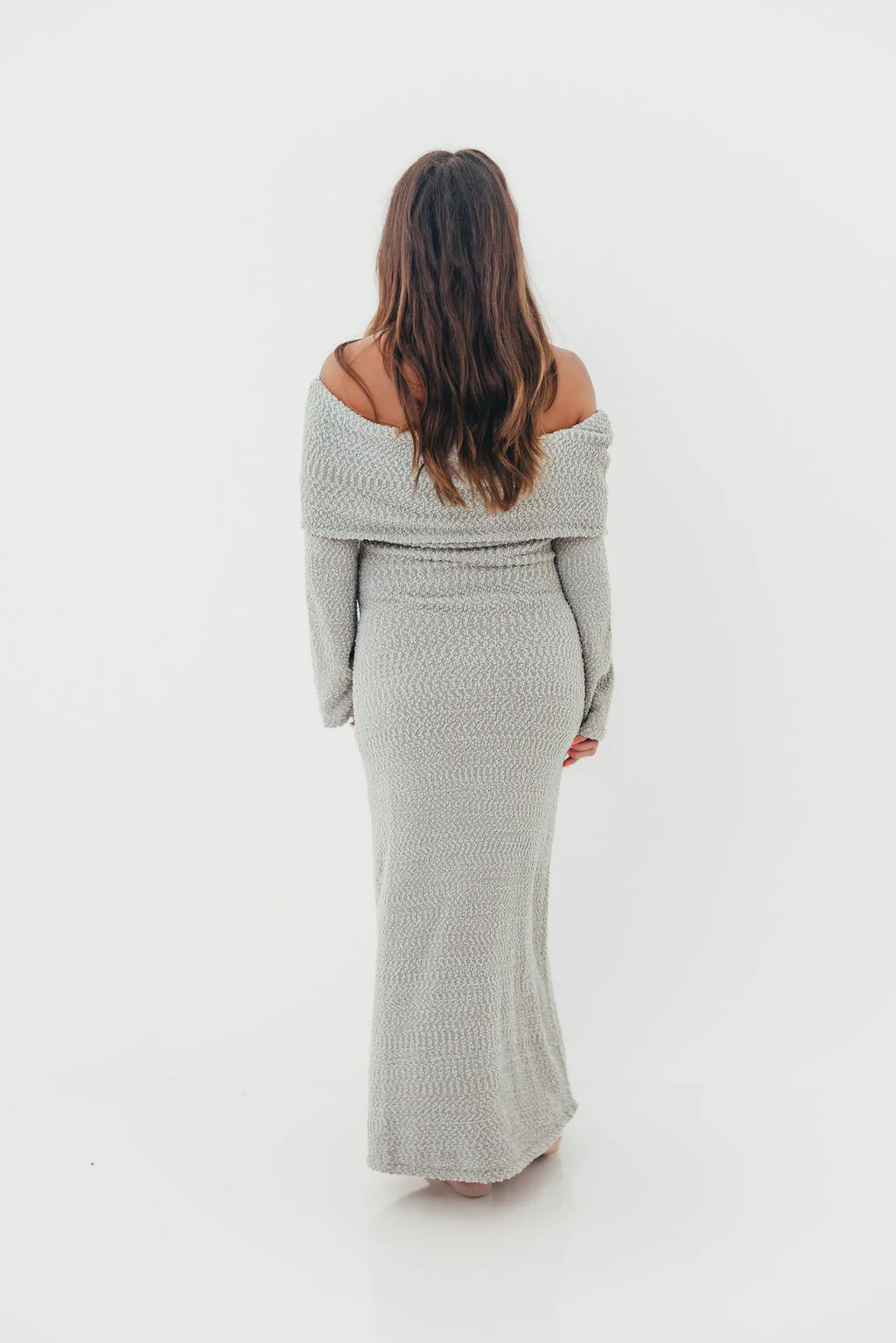 Nora Knit Maxi Dress in Dusty Sage - Bump Friendly - Image 21