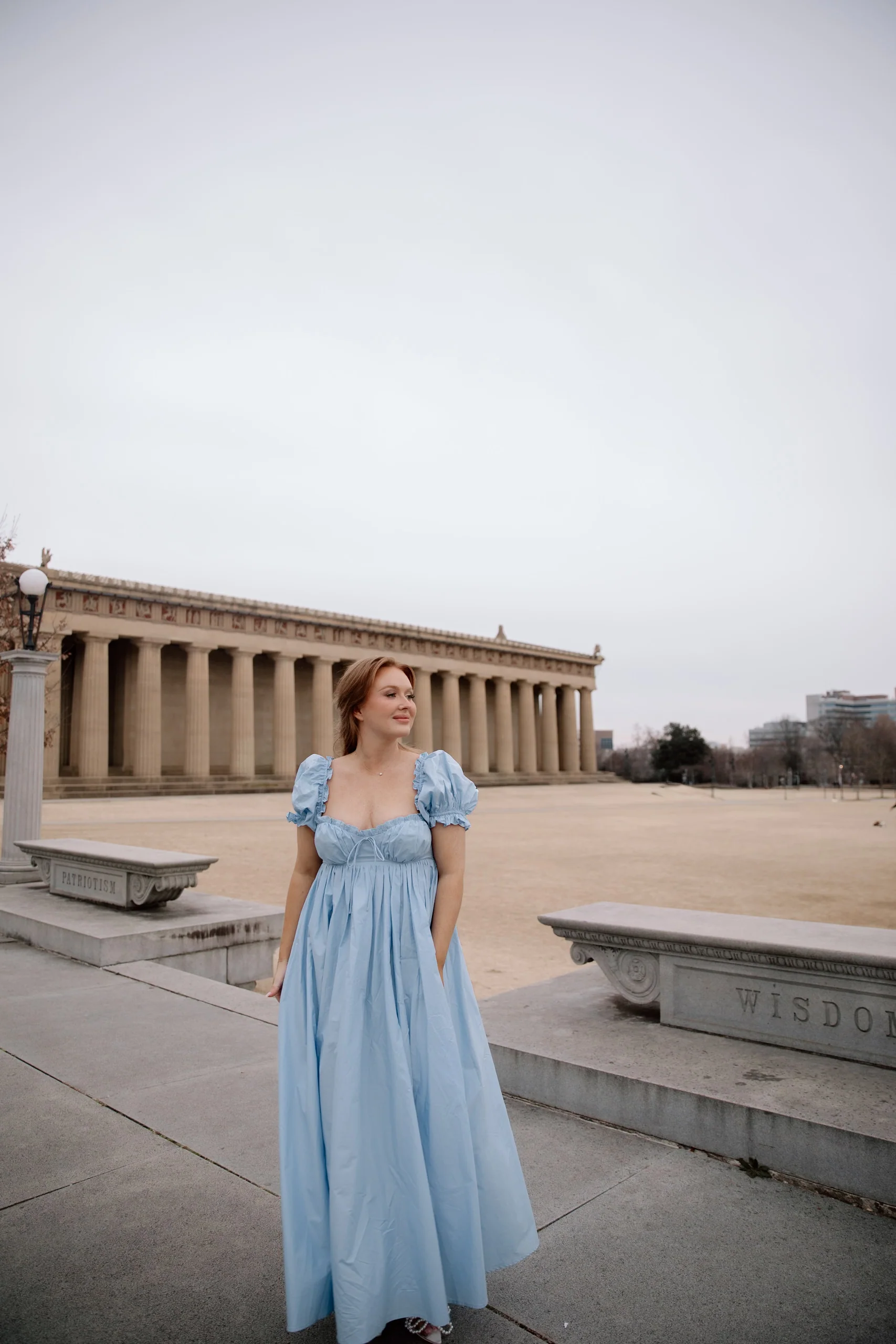 Olivia 100% Cotton Maxi Dress in Deep Blue - Bump Friendly - Image 6