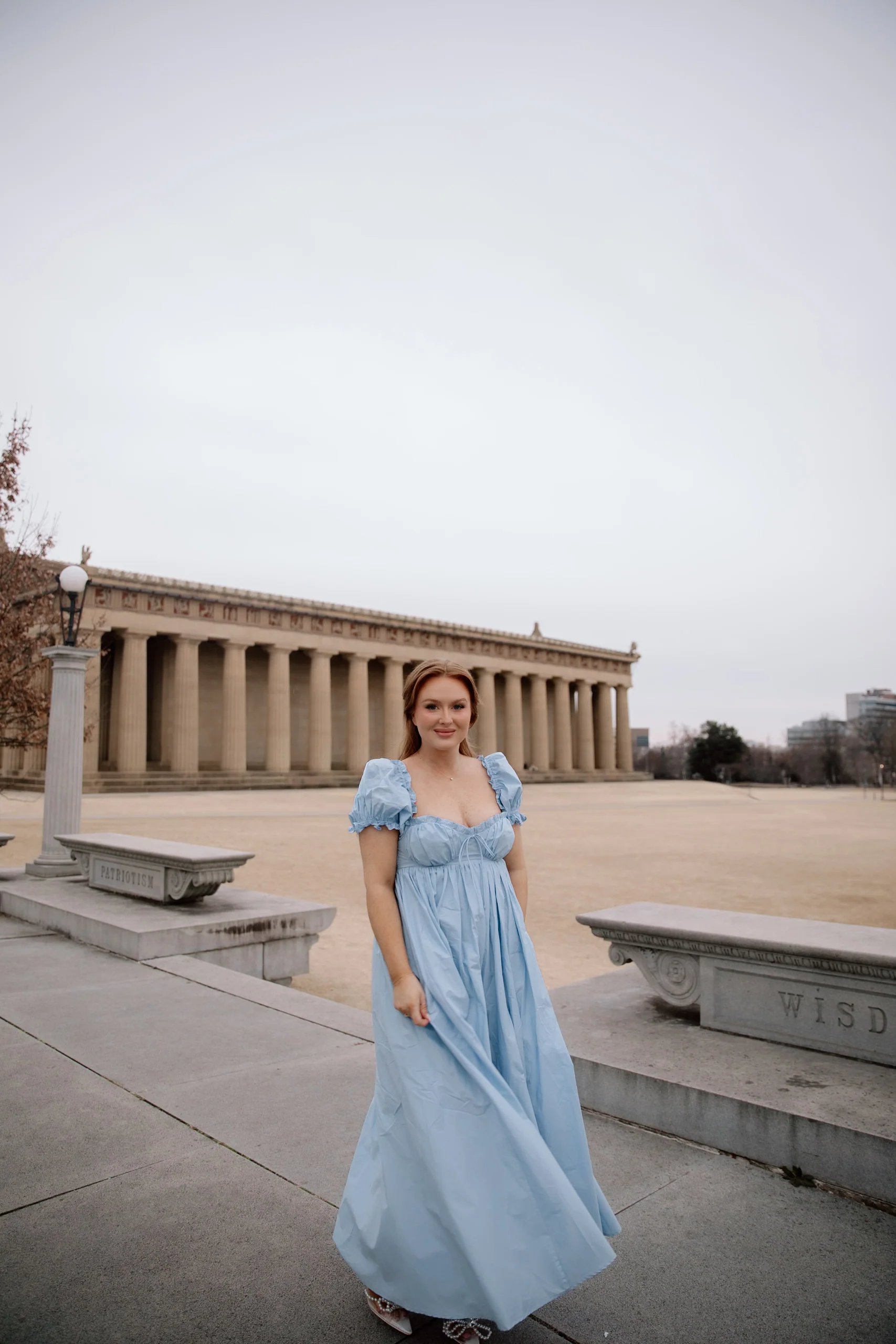 Olivia 100% Cotton Maxi Dress in Deep Blue - Bump Friendly - Image 8