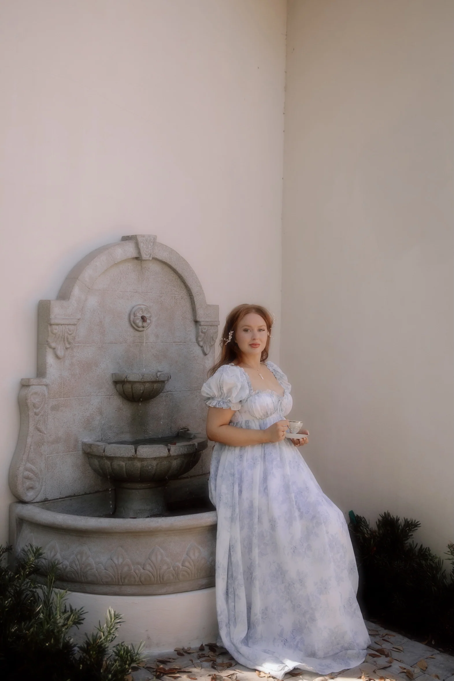 Olivia Maxi Dress in Blue Floral - Bump Friendly - Image 21