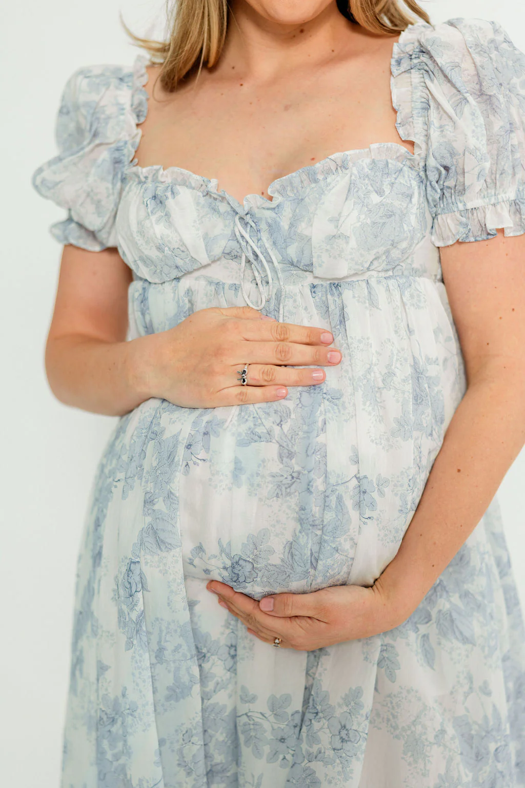 Olivia Maxi Dress in Blue Floral - Bump Friendly - Image 26