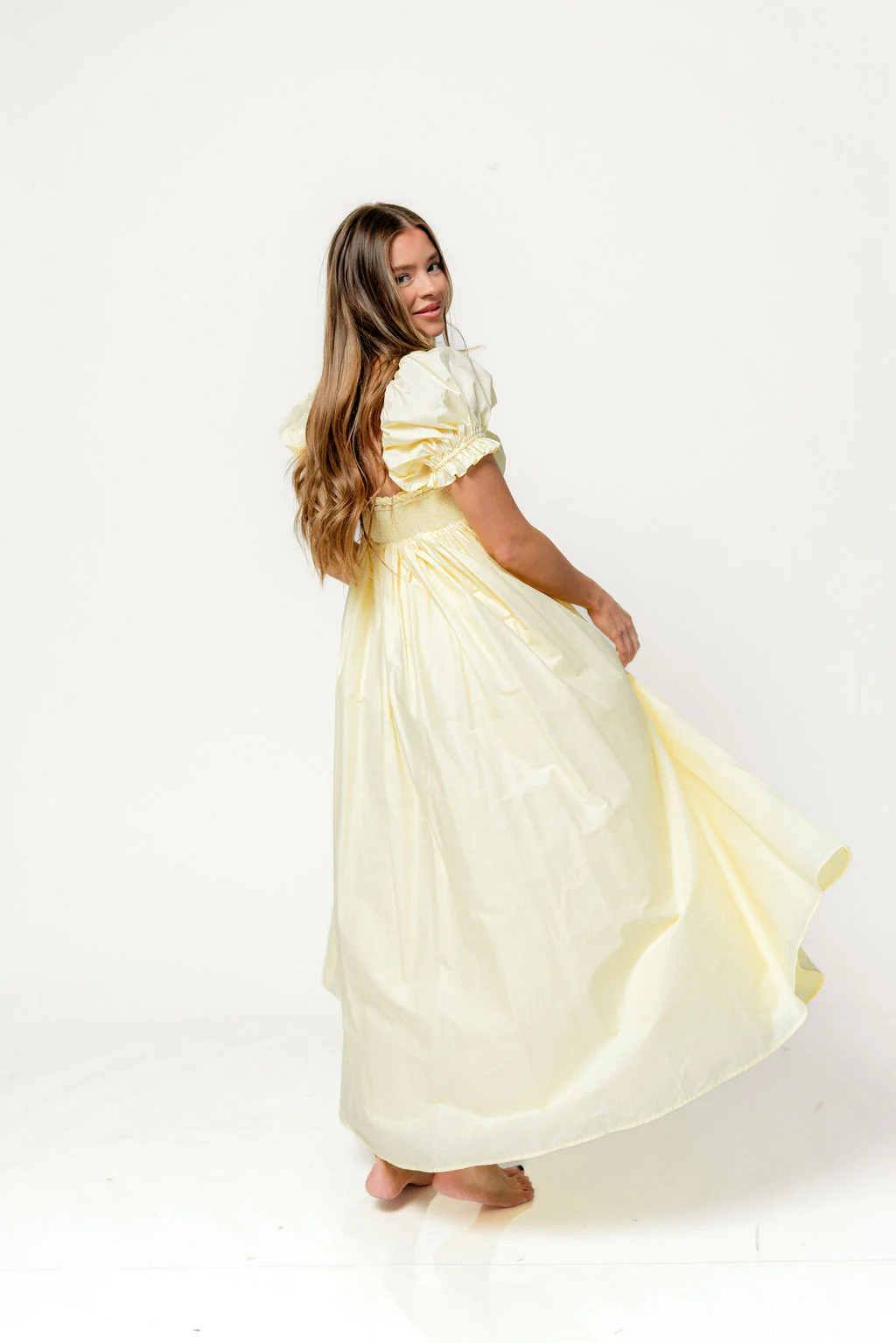 Olivia 100% Cotton Maxi Dress in Butter Yellow - Bump Friendly - Image 19