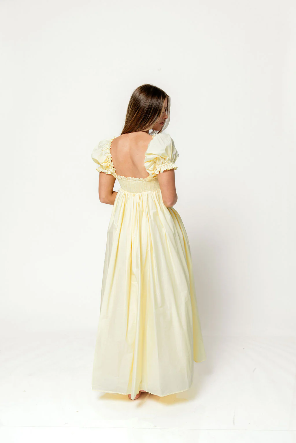 Olivia 100% Cotton Maxi Dress in Butter Yellow - Bump Friendly - Image 23
