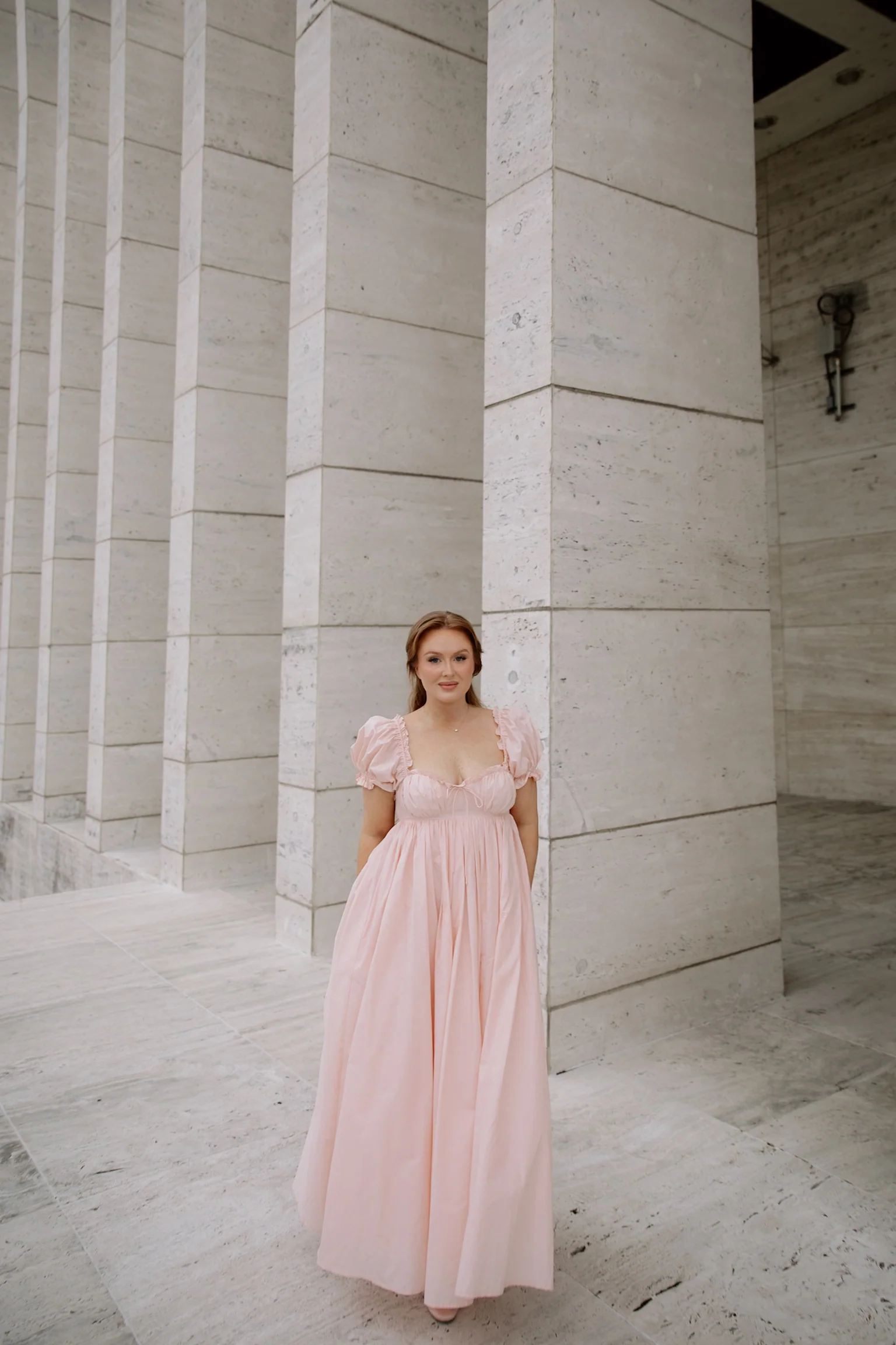 Olivia 100% Cotton Maxi Dress in Pale Pink - Bump Friendly *6/30 PRE-ORDER*