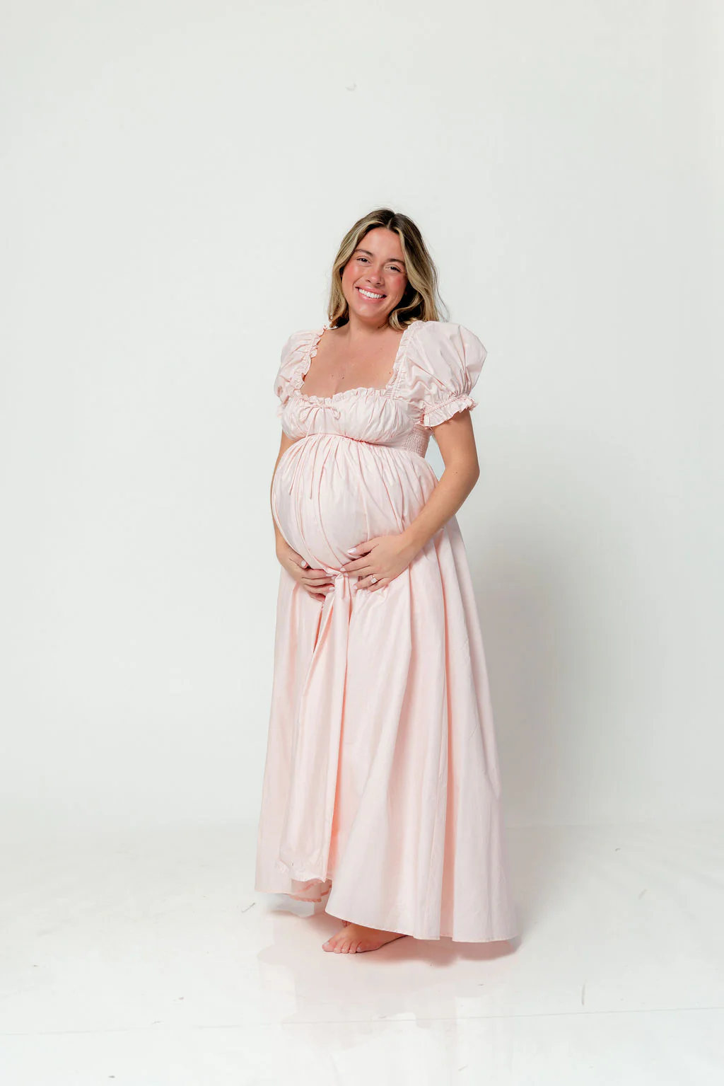 Olivia 100% Cotton Maxi Dress in Pale Pink - Bump Friendly *6/30 PRE-ORDER* - Image 15