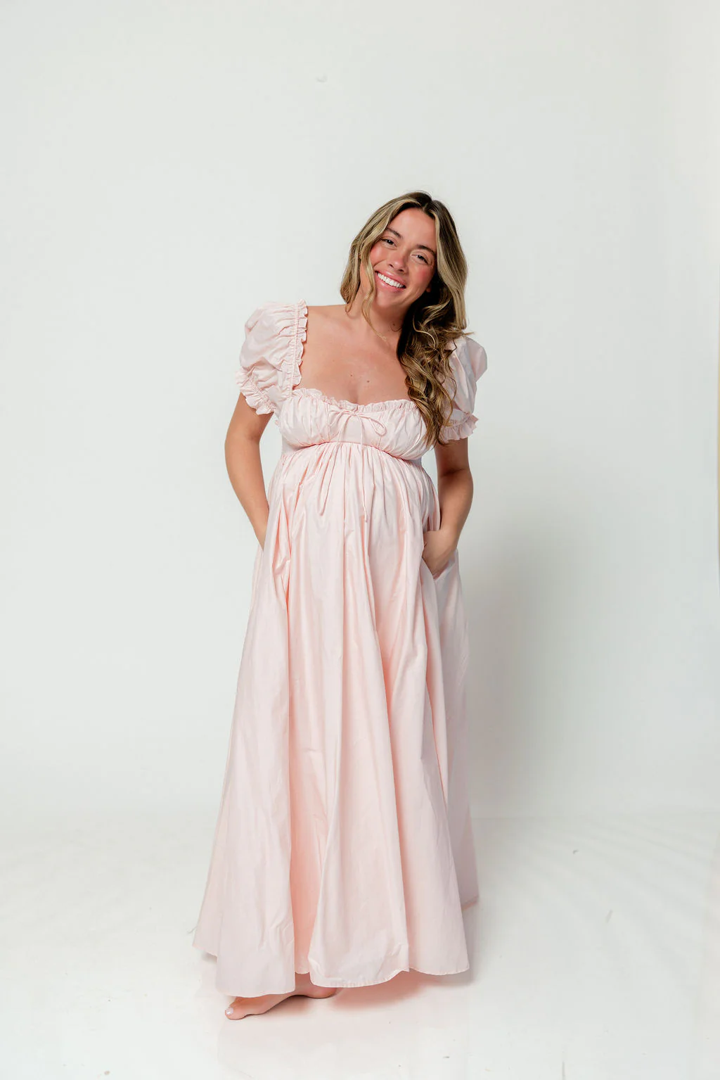 Olivia 100% Cotton Maxi Dress in Pale Pink - Bump Friendly *6/30 PRE-ORDER* - Image 18