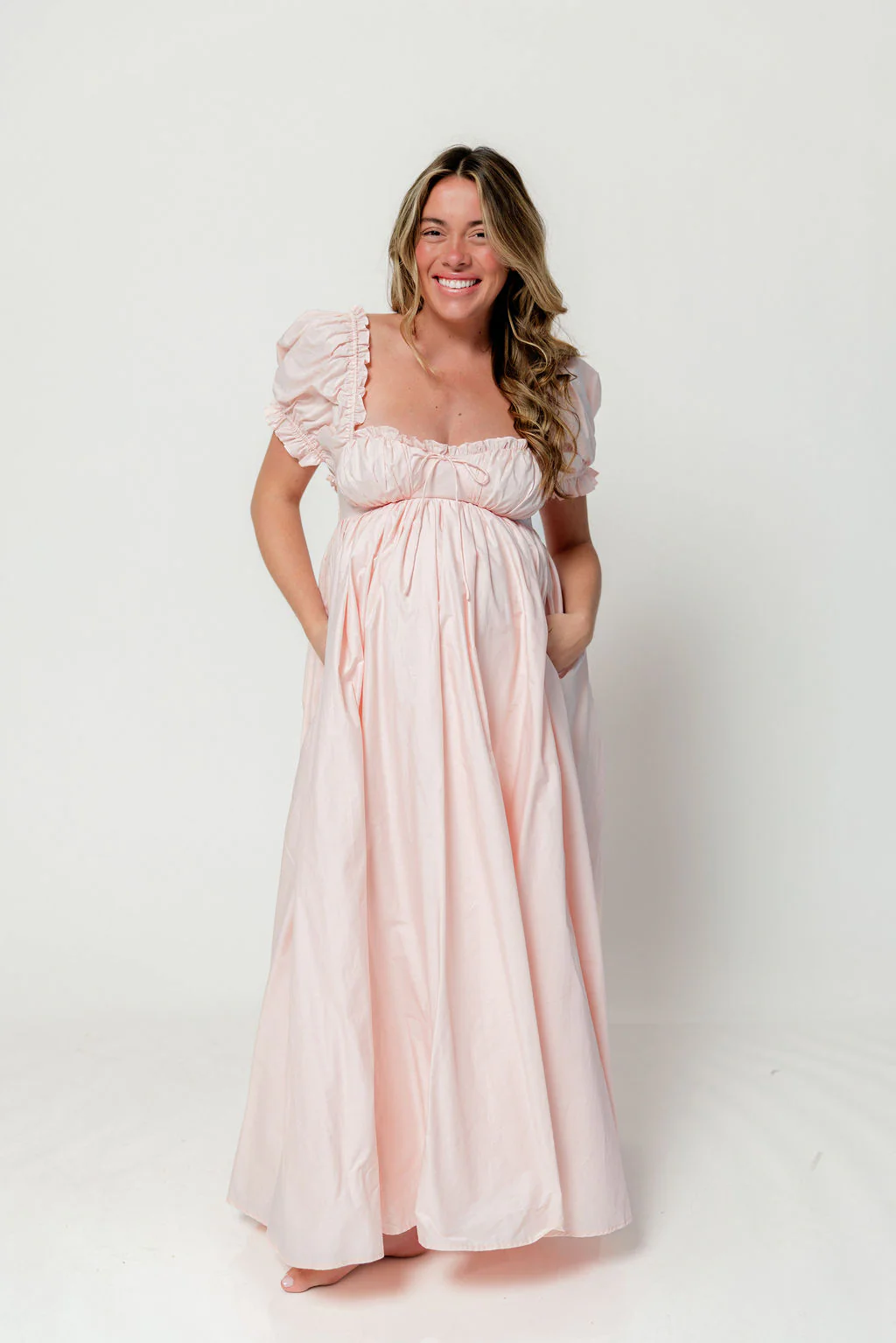 Olivia 100% Cotton Maxi Dress in Pale Pink - Bump Friendly *6/30 PRE-ORDER* - Image 19