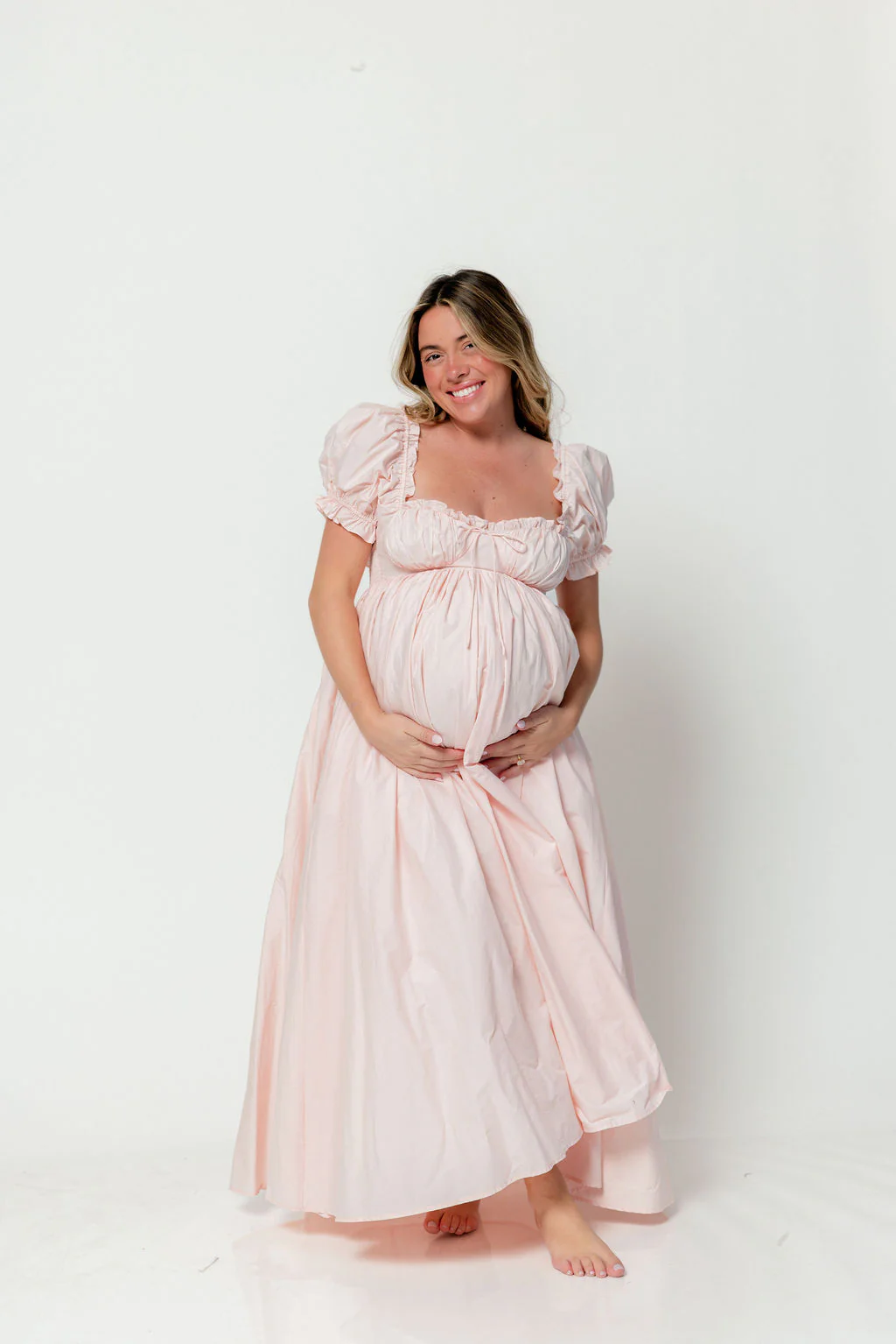 Olivia 100% Cotton Maxi Dress in Pale Pink - Bump Friendly *6/30 PRE-ORDER* - Image 4