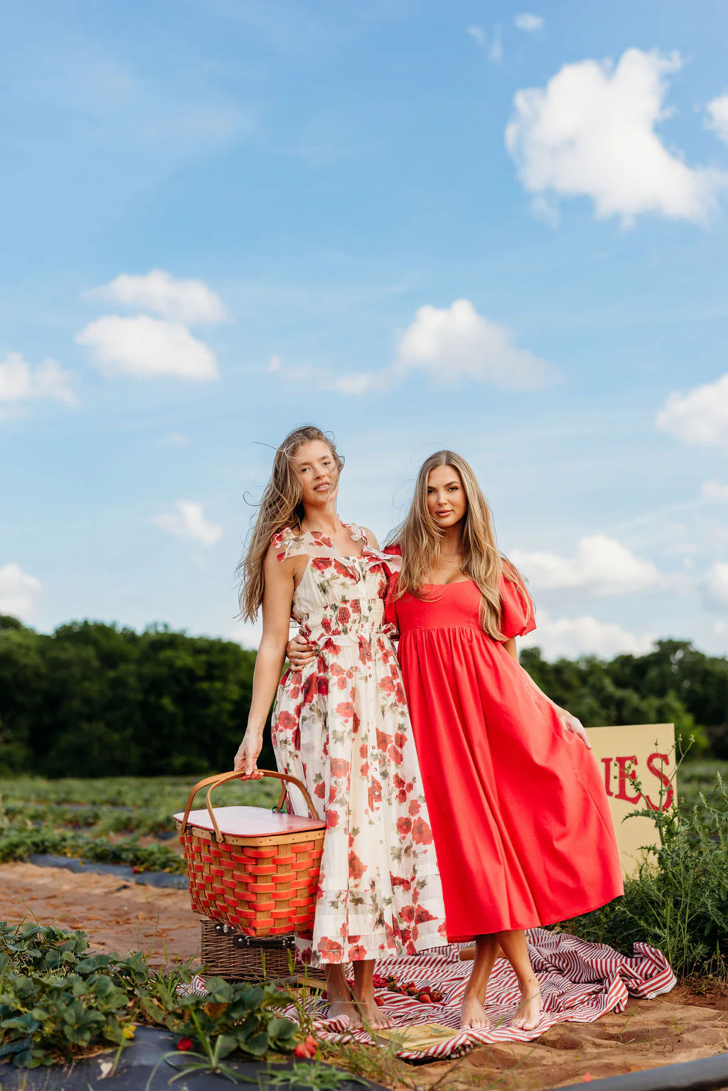 Pamela Floral Midi Dress in Red - Image 19