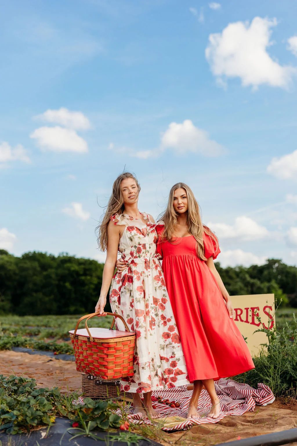 Pamela Floral Midi Dress in Red - Image 20