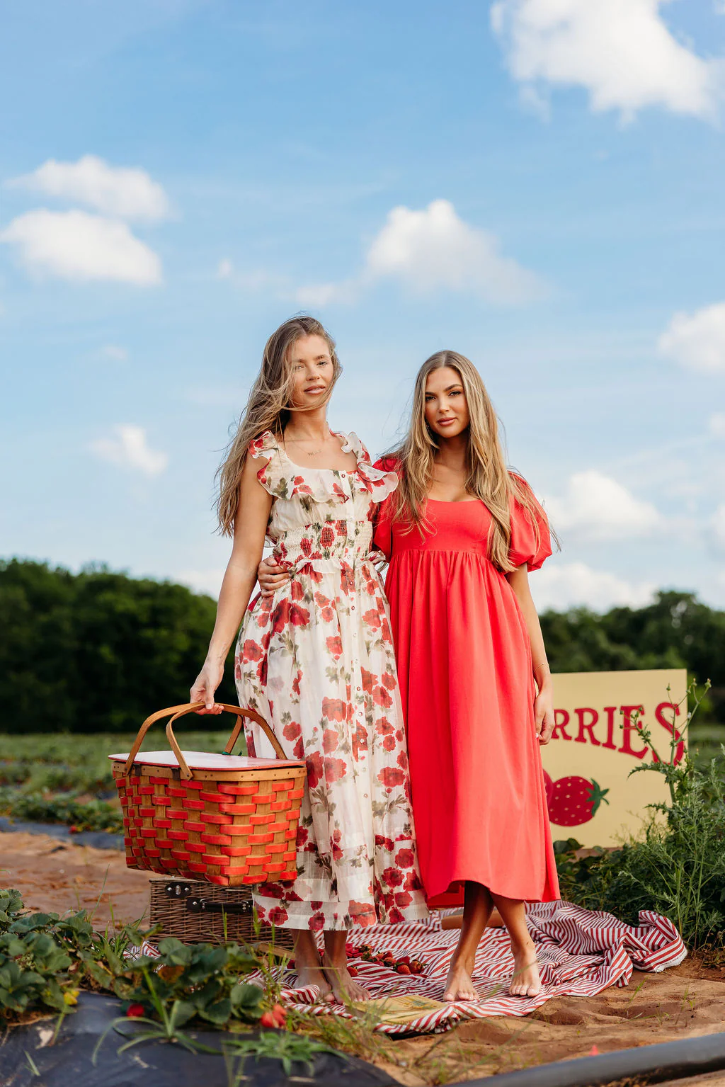Pamela Floral Midi Dress in Red - Image 21