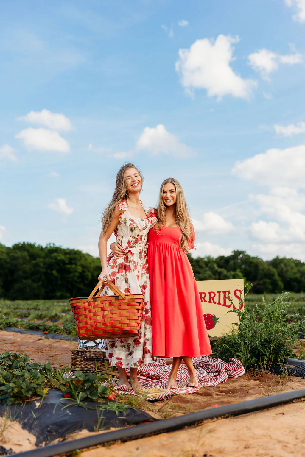 Pamela Floral Midi Dress in Red - Image 22