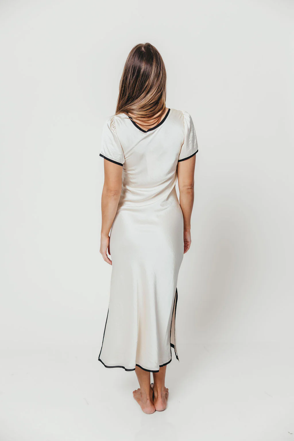 Stephanie Midi Dress in Cream - Image 4