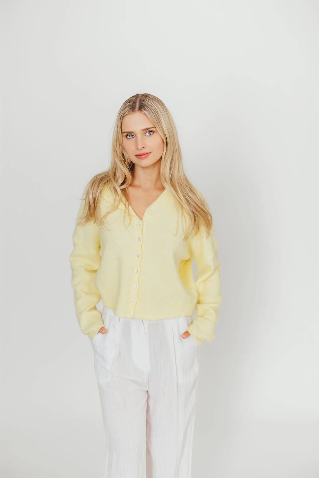 Piper Cardigan Top in Butter - Image 5