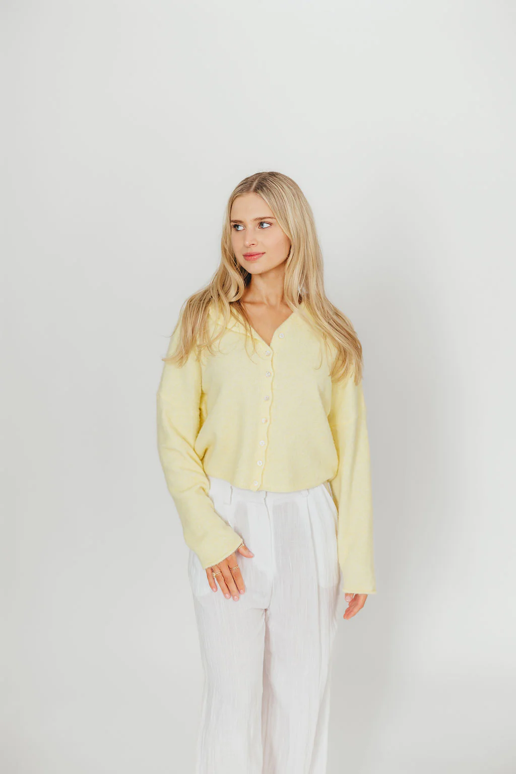Piper Cardigan Top in Butter - Image 6