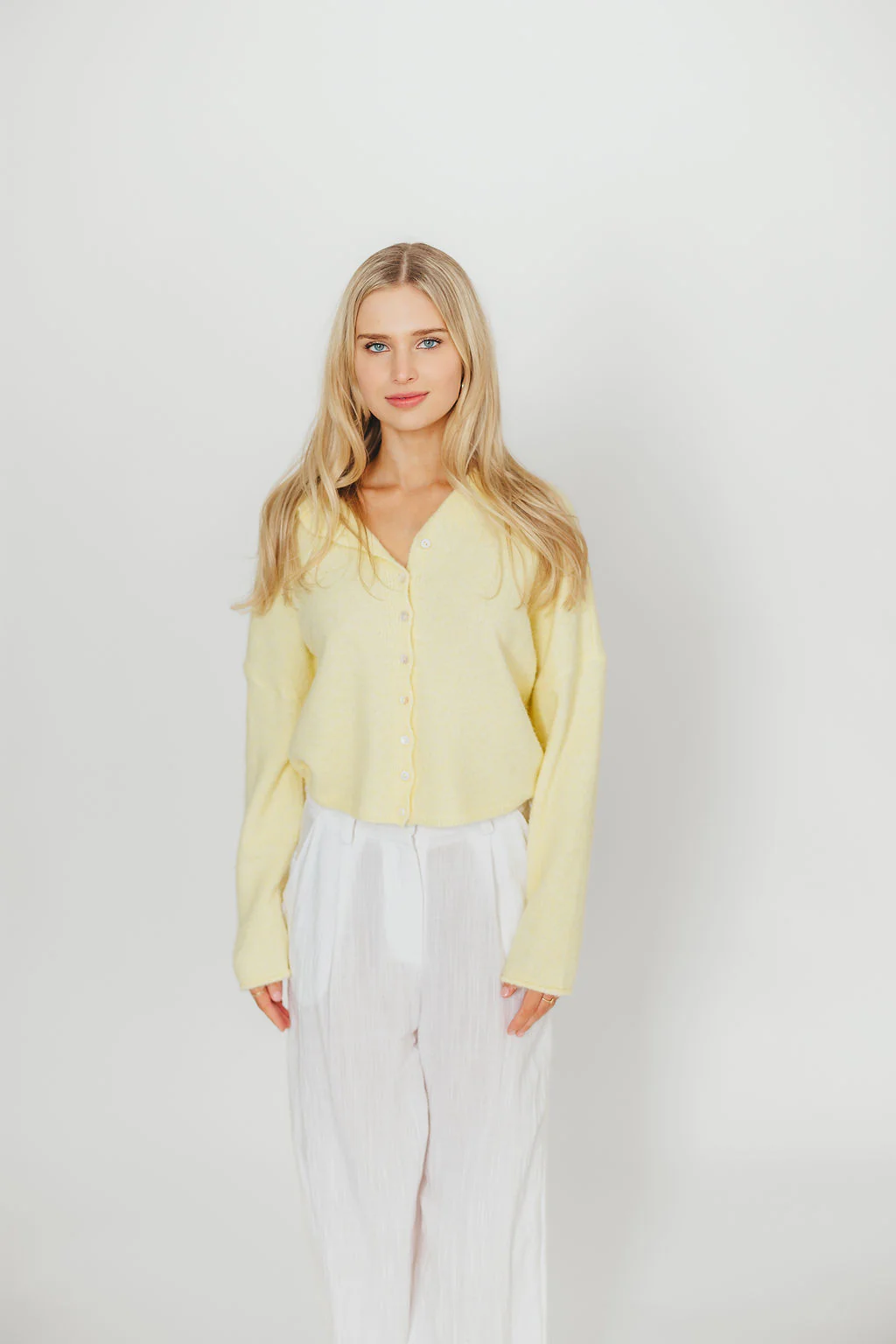 Piper Cardigan Top in Butter - Image 7