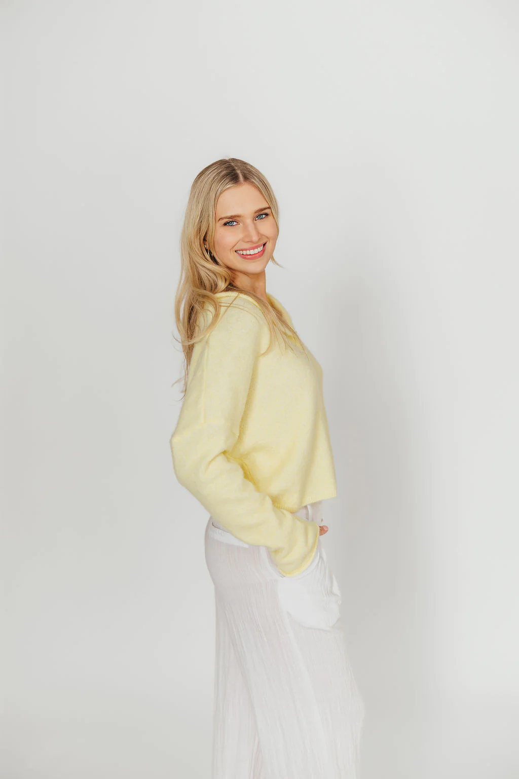 Piper Cardigan Top in Butter - Image 9