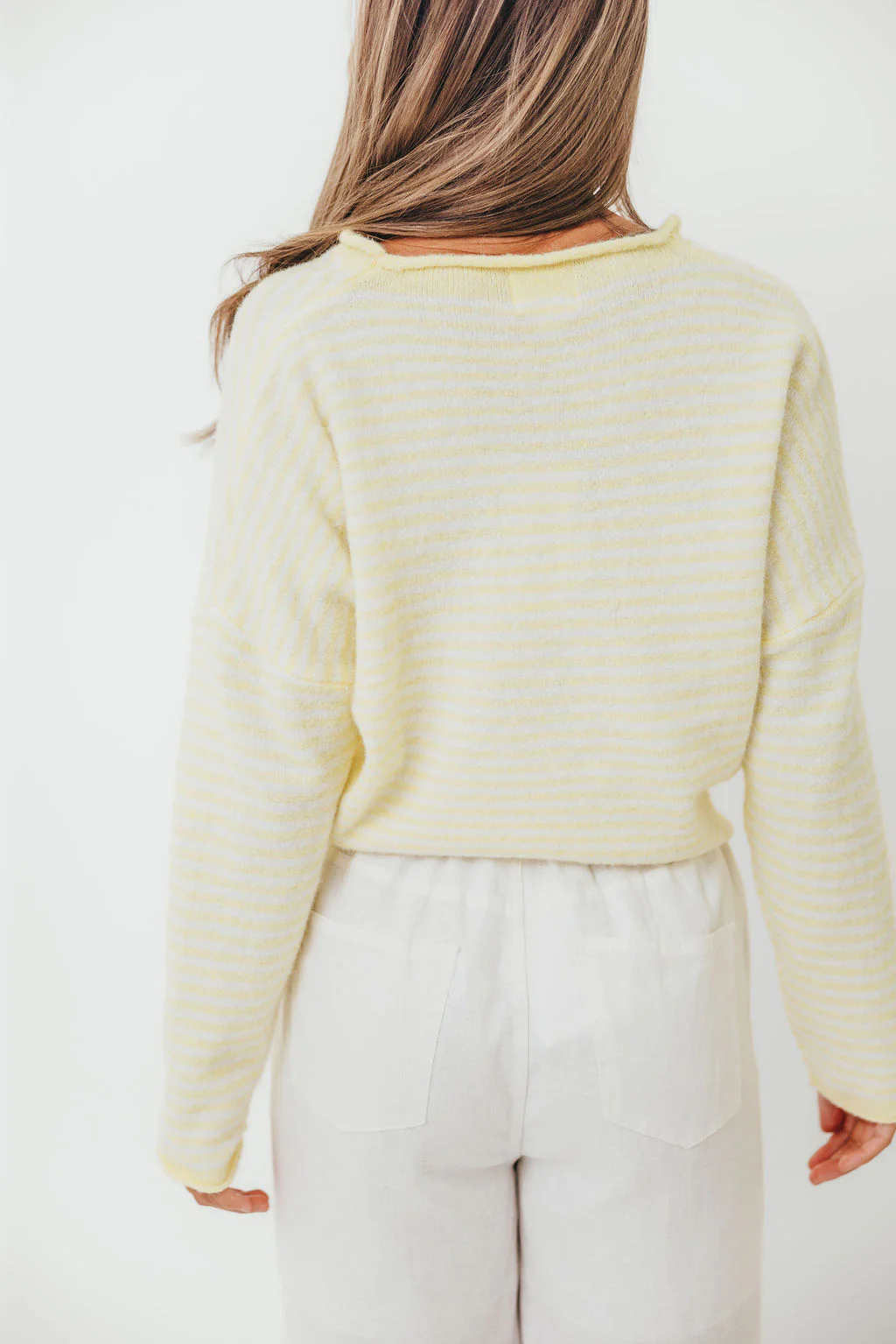 Piper Mini Stripes Cardigan in Butter - Image 11
