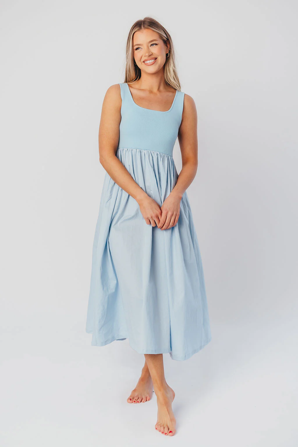 Addie Tank Midi Dress in Blue - Image 10