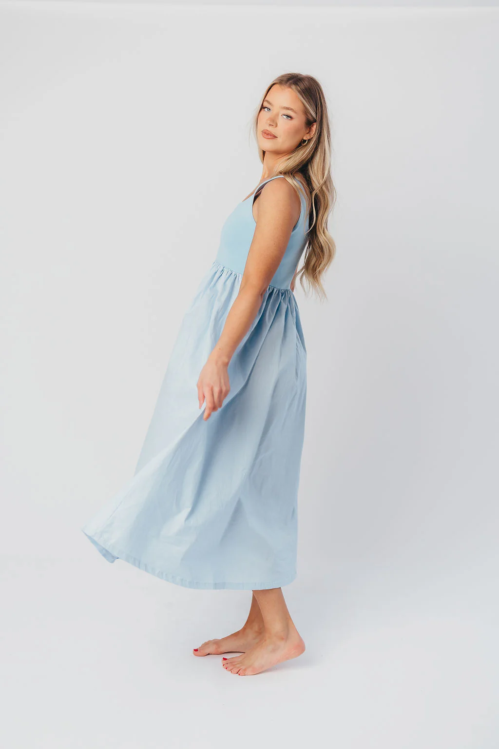 Addie Tank Midi Dress in Blue - Image 11