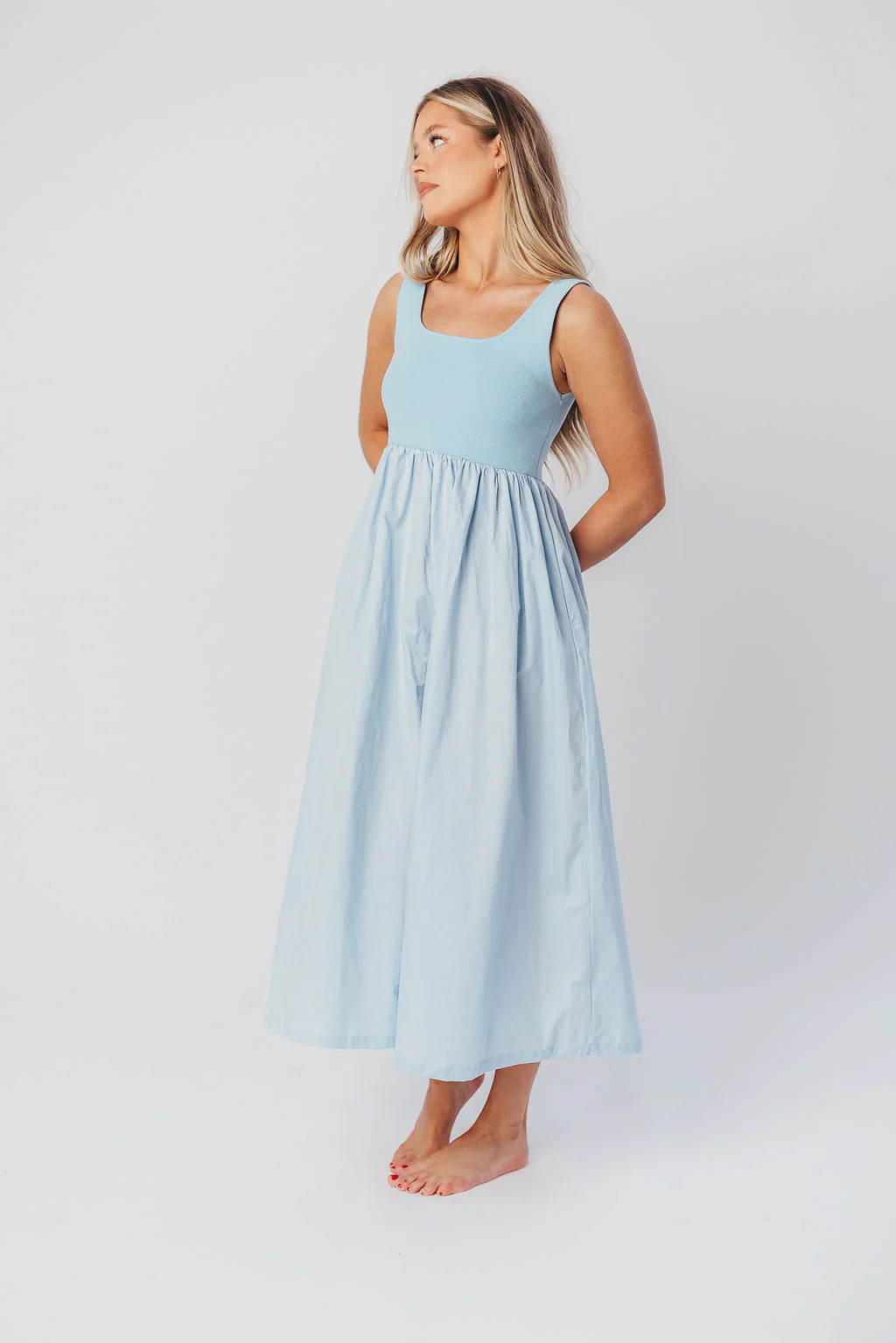 Addie Tank Midi Dress in Blue - Image 12