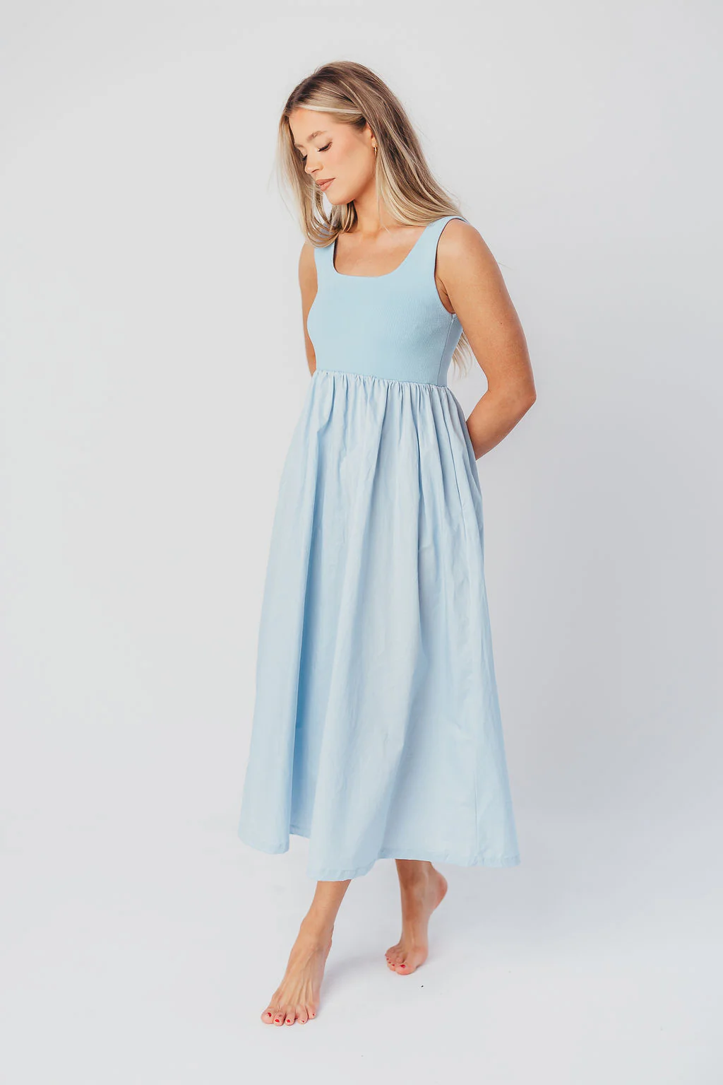 Addie Tank Midi Dress in Blue - Image 13