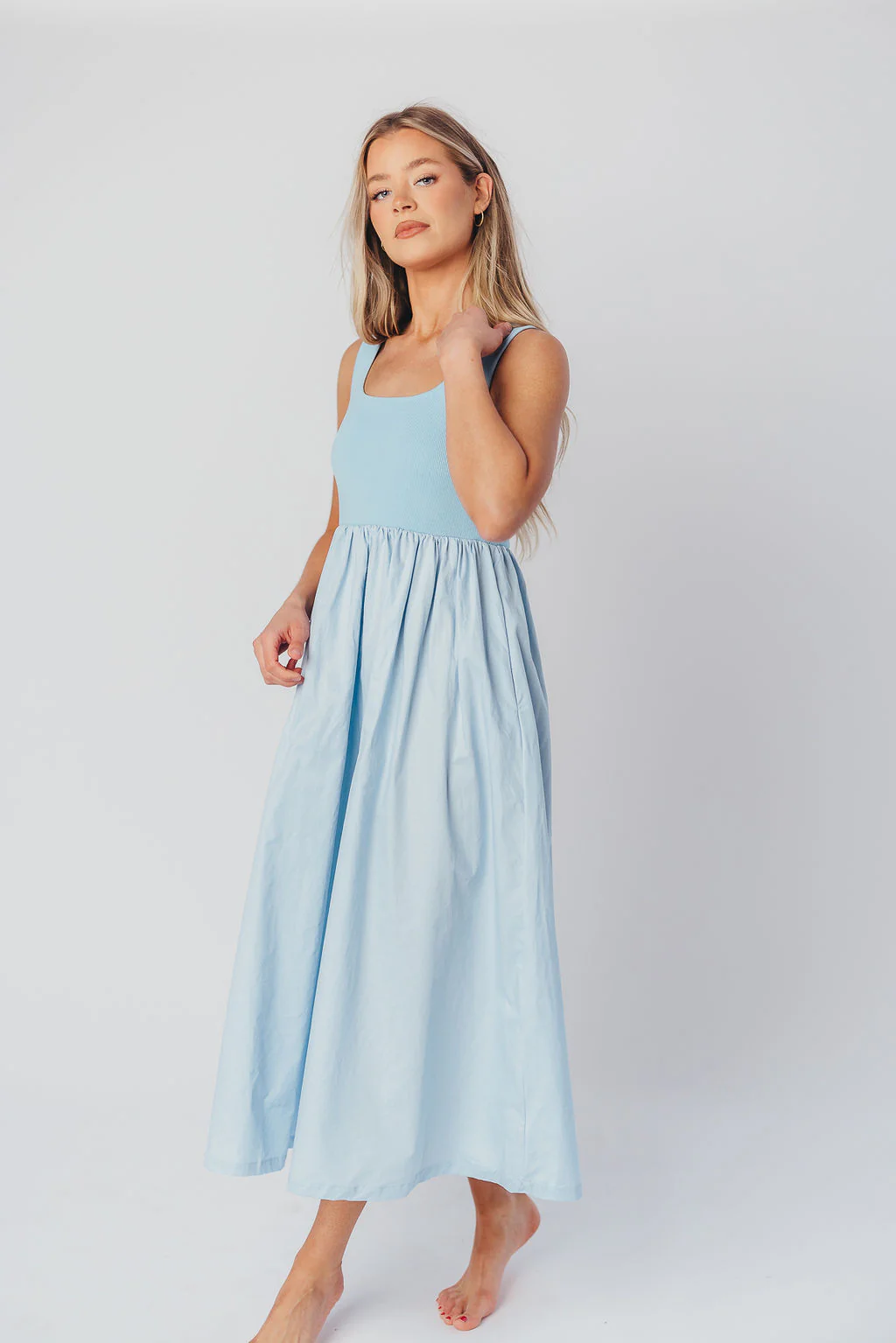Addie Tank Midi Dress in Blue - Image 14