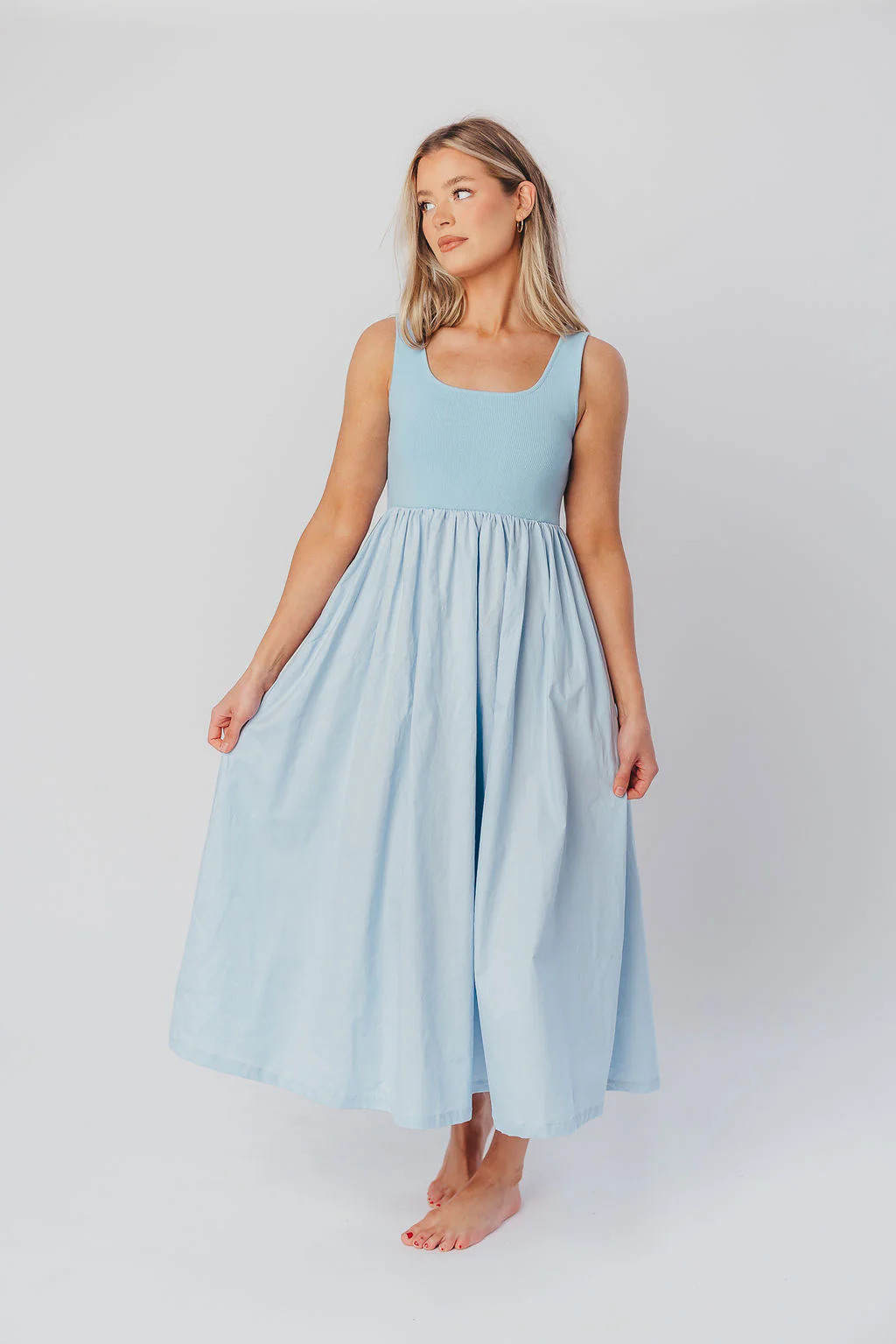 Addie Tank Midi Dress in Blue - Image 15