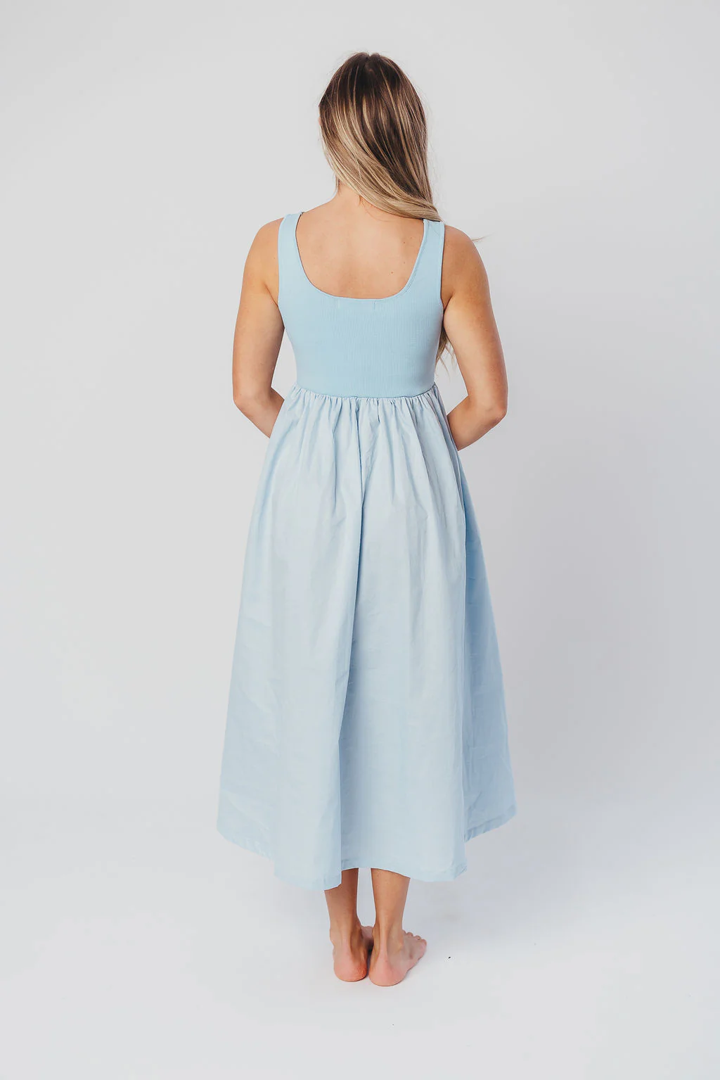 Addie Tank Midi Dress in Blue - Image 17