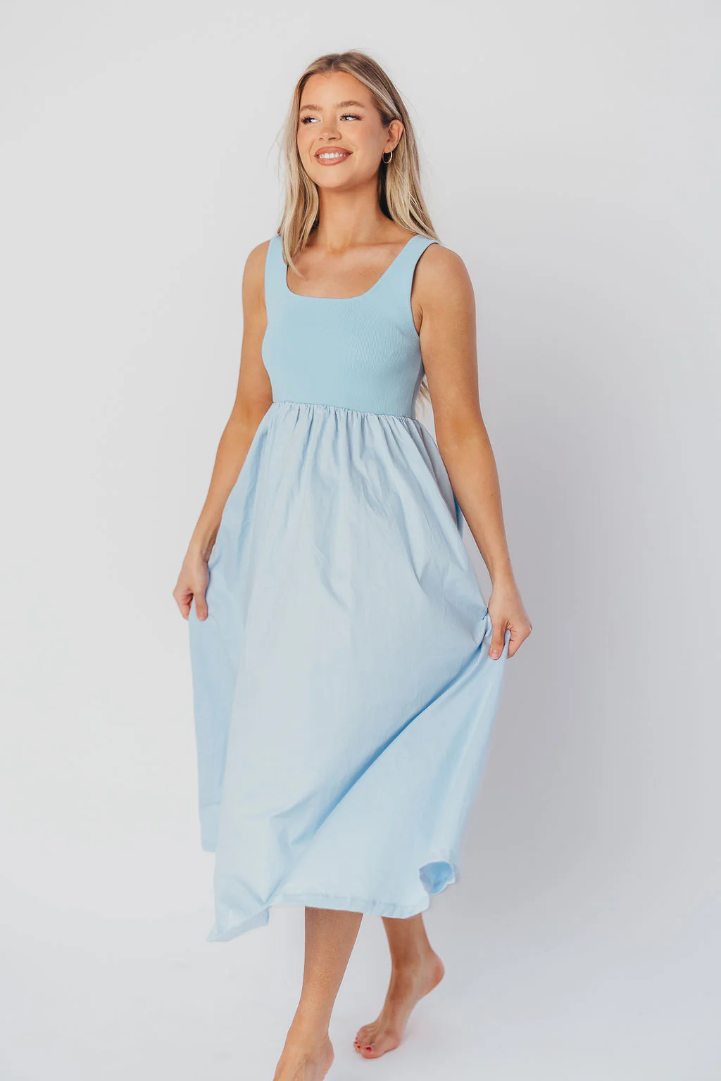 Addie Tank Midi Dress in Blue - Image 6