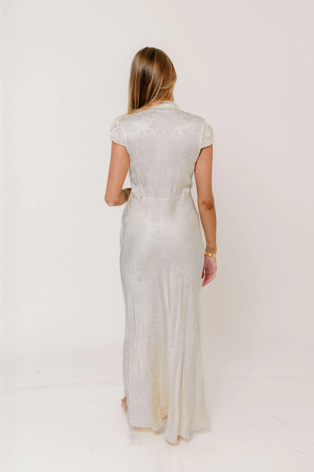 Portofino Maxi Dress in Ivory Jacquard - Image 6
