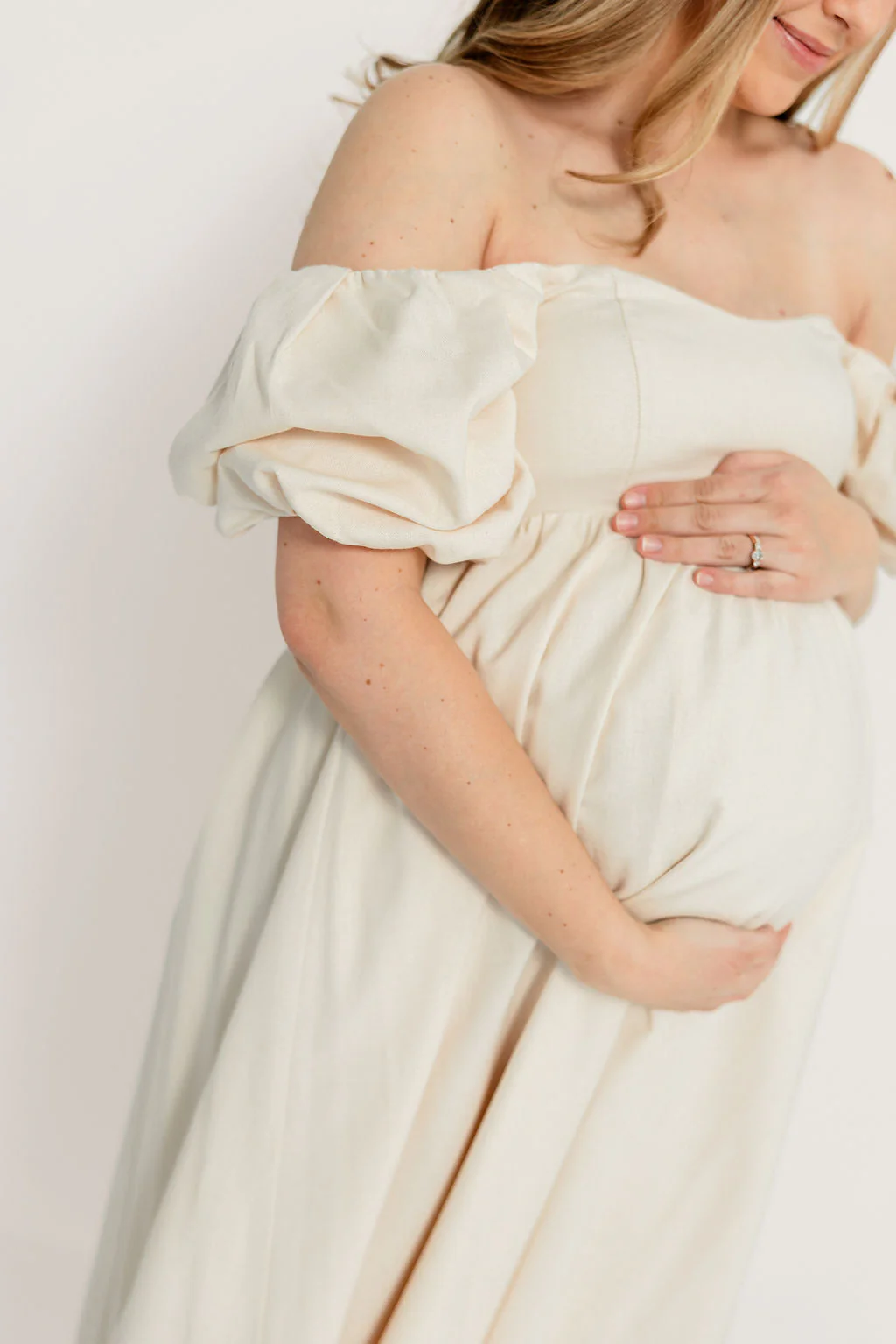 Hamilton Midi Dress in Ivory - Bump Friendly & Inclusive Sizing (S-2XL) - Image 38