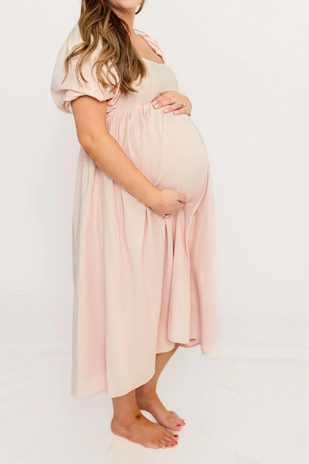 Hamilton Midi Dress in Pink - Bump Friendly and Inclusive Sizing (S-2XL) - Image 10