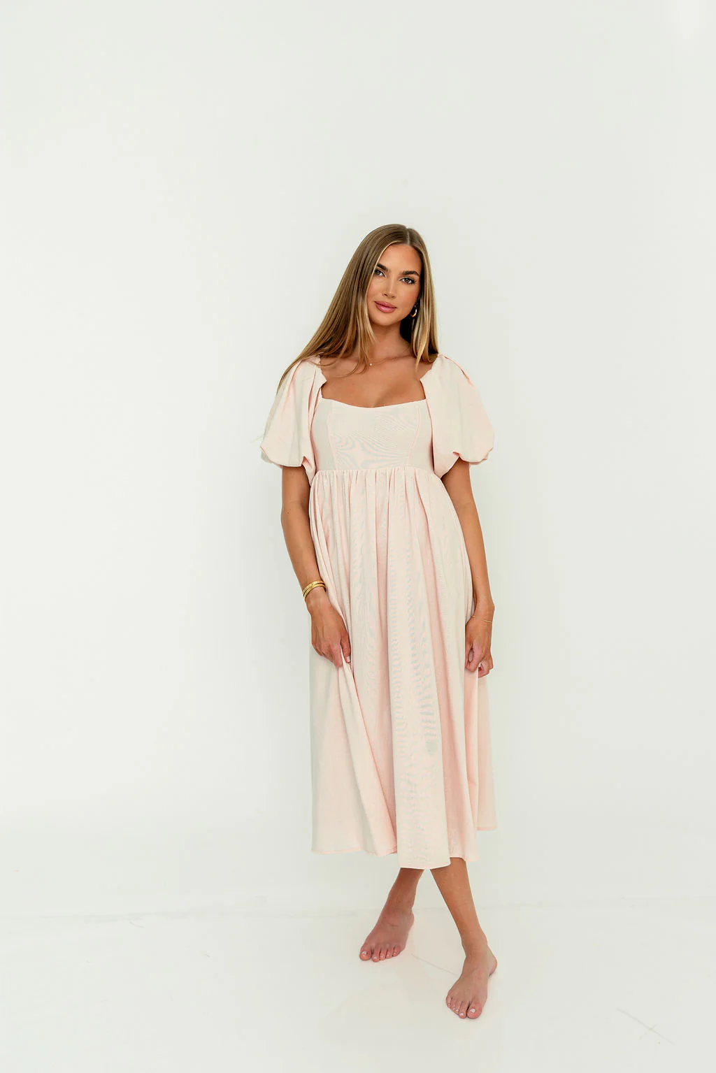 Hamilton Midi Dress in Pink - Bump Friendly and Inclusive Sizing (S-2XL) - Image 11