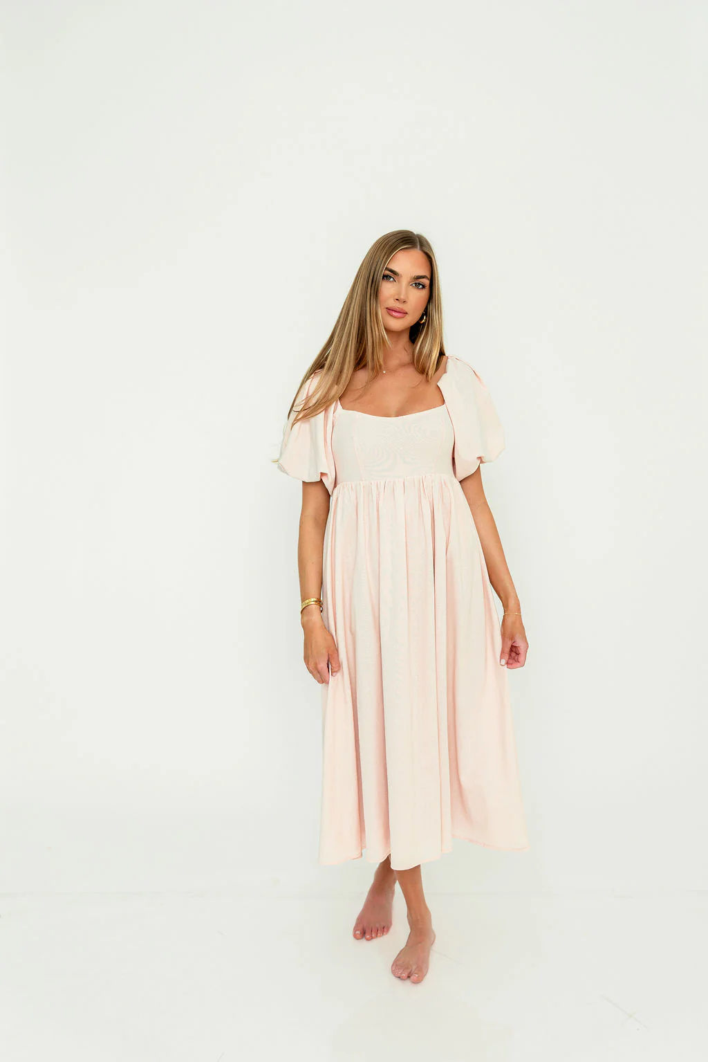 Hamilton Midi Dress in Pink - Bump Friendly and Inclusive Sizing (S-2XL) - Image 12